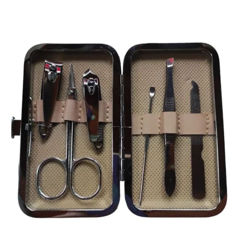 GENERICO - Set Manicure 6 Piezas 10cm Elegante Negro Accesorios Belleza