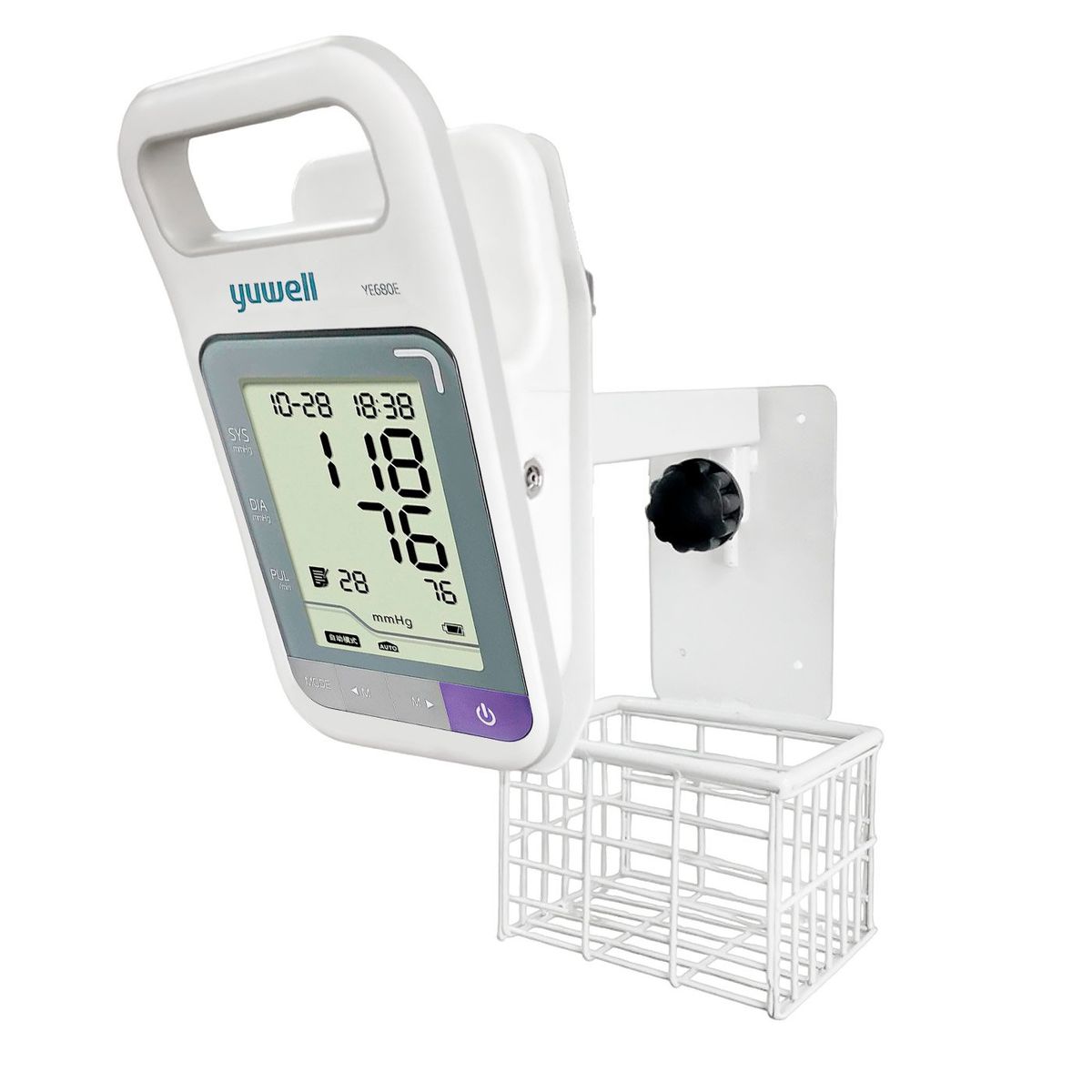 YUWELL - Toma Presión Yuwell YE680E Dual con Soporte de Pared