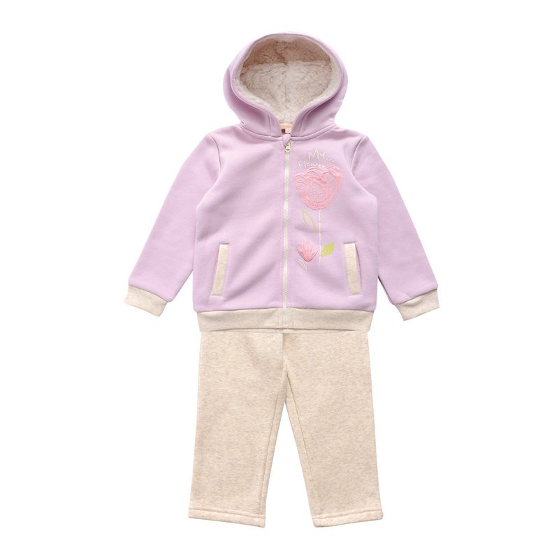EXCEPTION - Conjunto Polerón y Pantalón Buzo Franela Bebé Niña