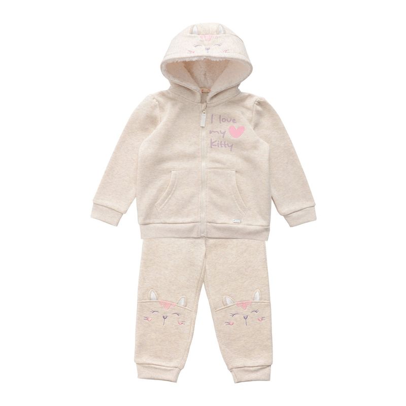 EXCEPTION - Conjunto Polerón y Pantalón Buzo Franela Bebé Niña