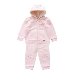 EXCEPTION - Conjunto Polerón y Pantalón Buzo Franela Bebé Niña