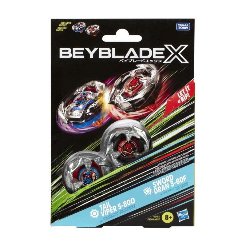 BEYBLADE - Beyblade X Duo Tail Viper y Sword Dran