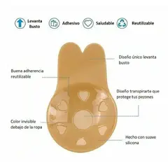 GENERICO - Levanta Busto Adhesivo Sujetador Invisible Reutilizable