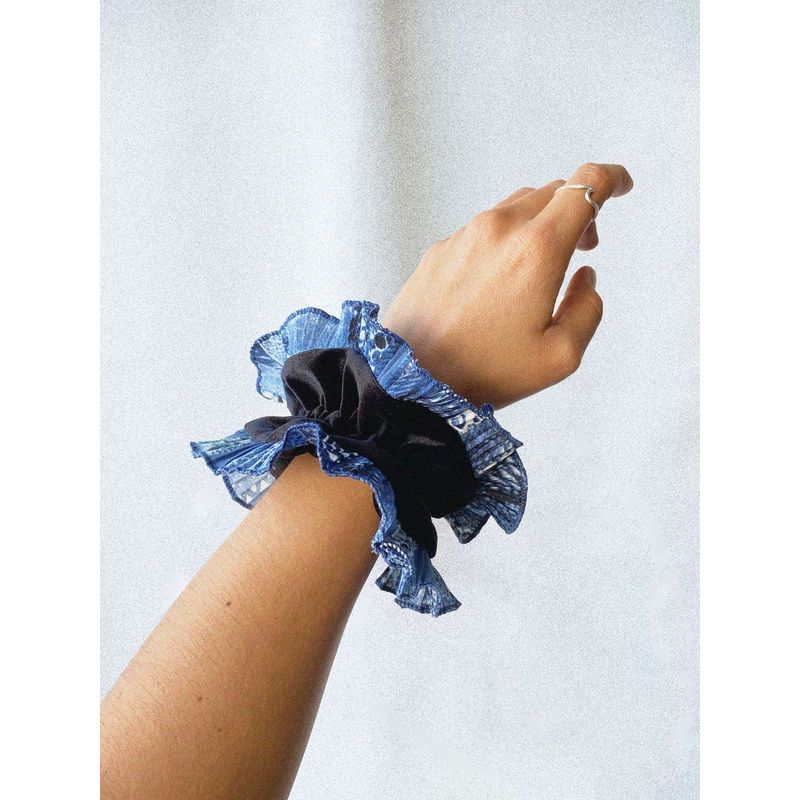 MANZA - Eco Bambita Colet Scrunchie Ink Velvet