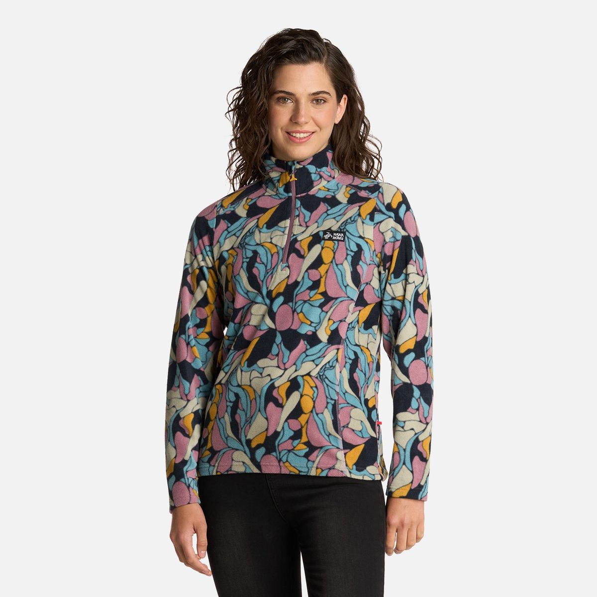 HAKA HONU - Polerón Mujer Asegurao Print Malva Haka Honu