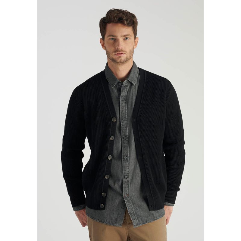 NEW MAN - Cardigan Oviedo Heritage Negro Newman
