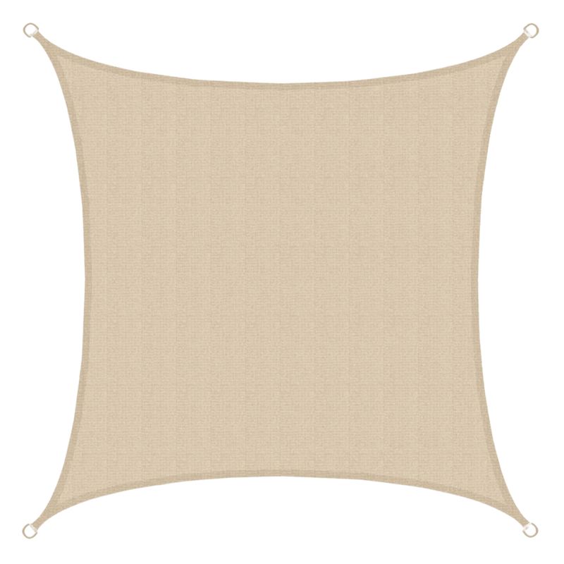 ITAHOME - TOLDO VELA QUITASOL CUADRADO 4x4 MT HDPE BEIGE