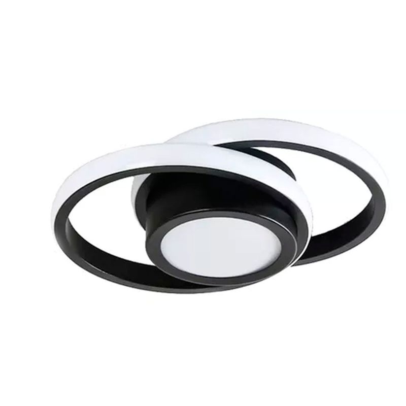 ESHOPANGIE - Lámpara De Techo Moderna Led Lámpara Regulable 2 Redondos