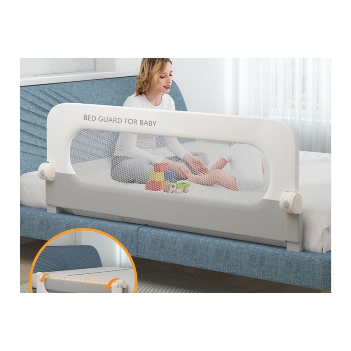 GENERICO - Baranda Para Cama Blanca