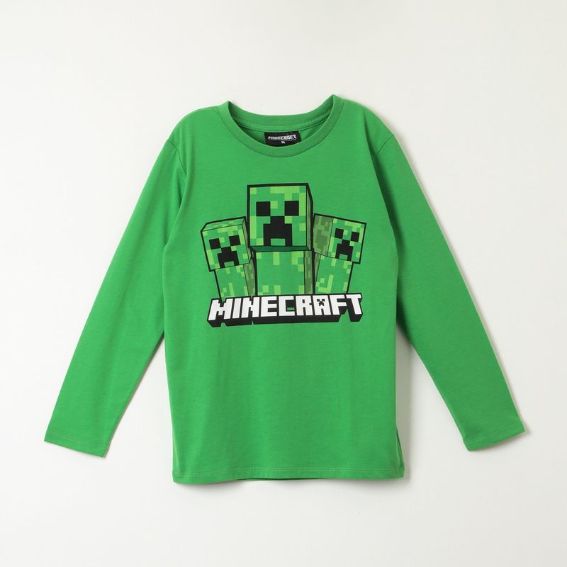 MINECRAFT - Polera Manga Larga Niño Creepers Team Verde Minecraft