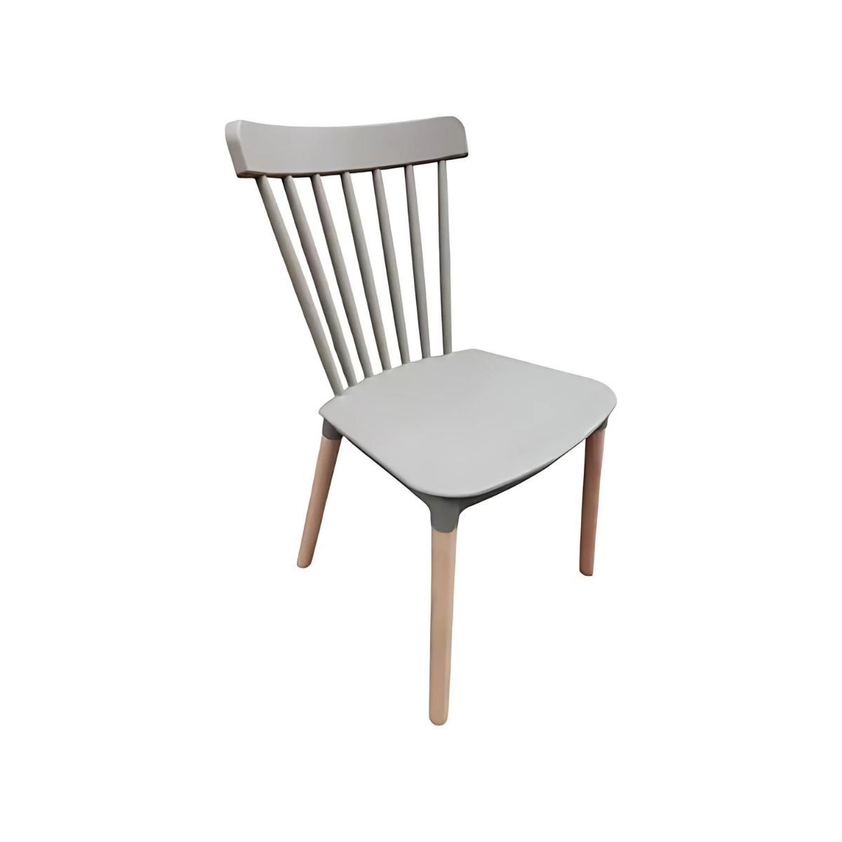 TODODESCUENTO - Pack 4 Sillas Windsor Comedor, Terraza, Restaurant-  Gris Claro