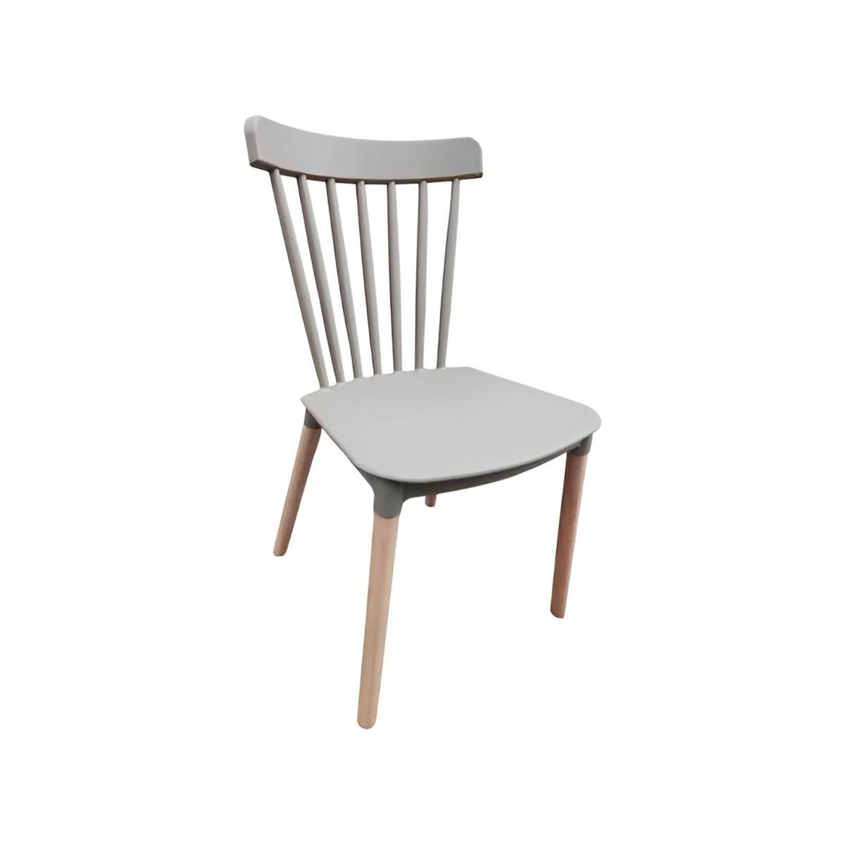 TODODESCUENTO - Pack 4 Sillas Windsor Comedor, Terraza, Restaurant-  Gris Claro