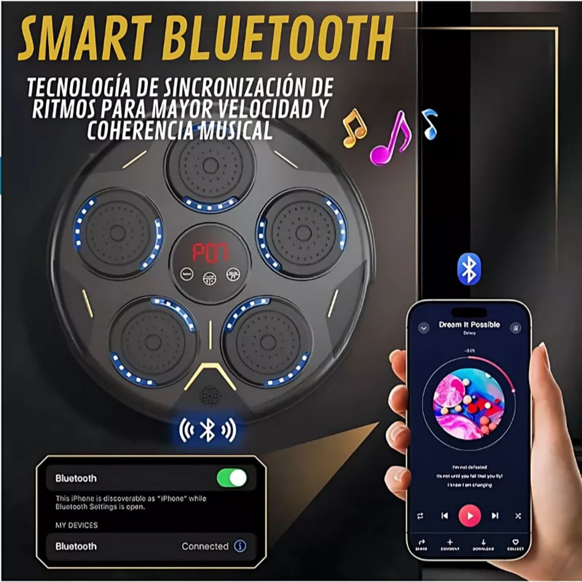 GENERICO - Máquina Boxeo Inteligente Kit Entretenimiento Con Bluetooth