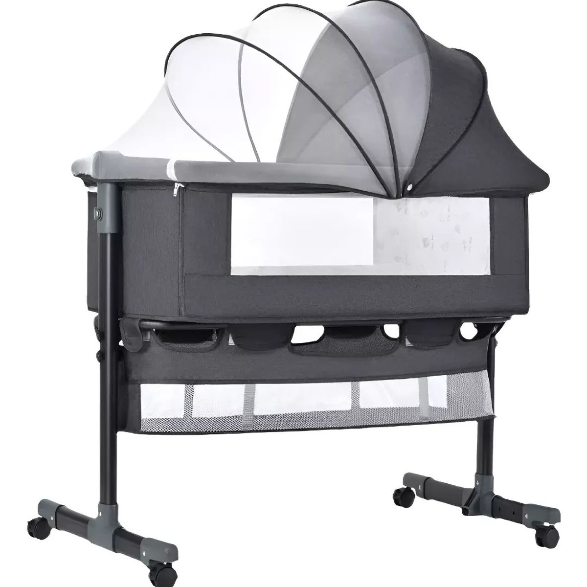 MUNDO MAGIA - Cuna Colecho Para Bebé + Cesta+ Mosquitero + Cambiador