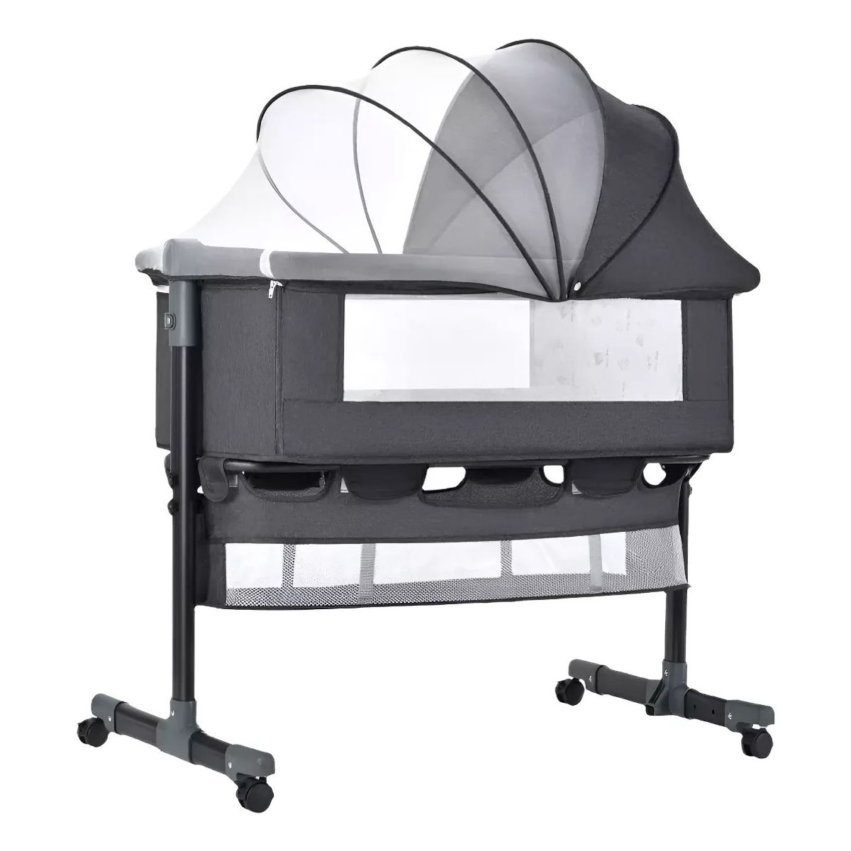 MUNDO MAGIA - Cuna Colecho Para Bebé + Cesta+ Mosquitero + Cambiador