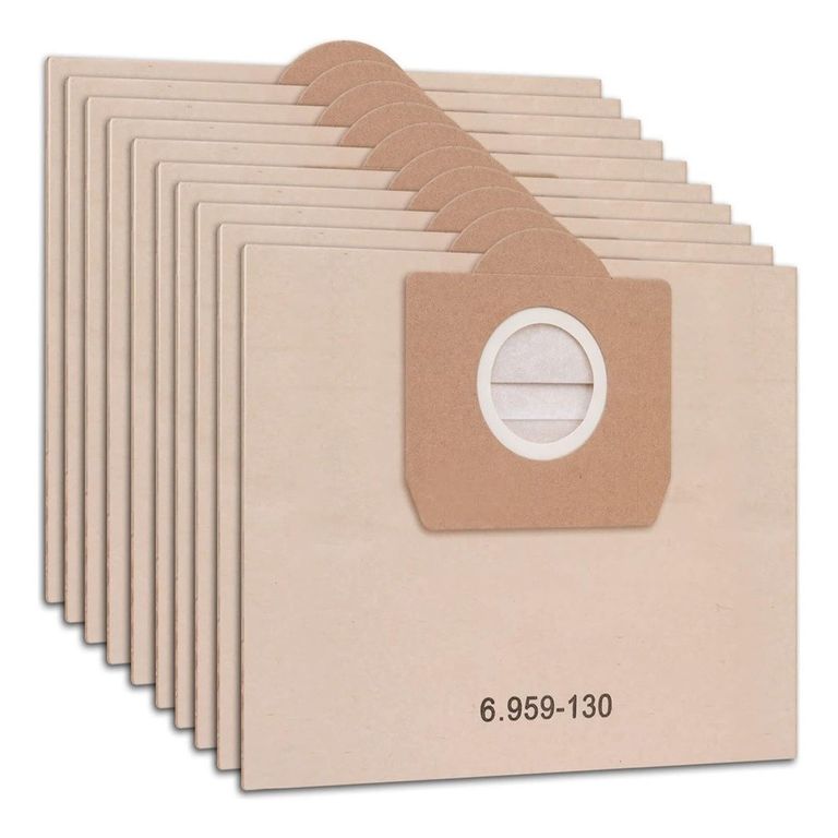 MUNDO MAGIA Set 10 Bolsas Papel Aspiradora Karcher Wd3 Mv3