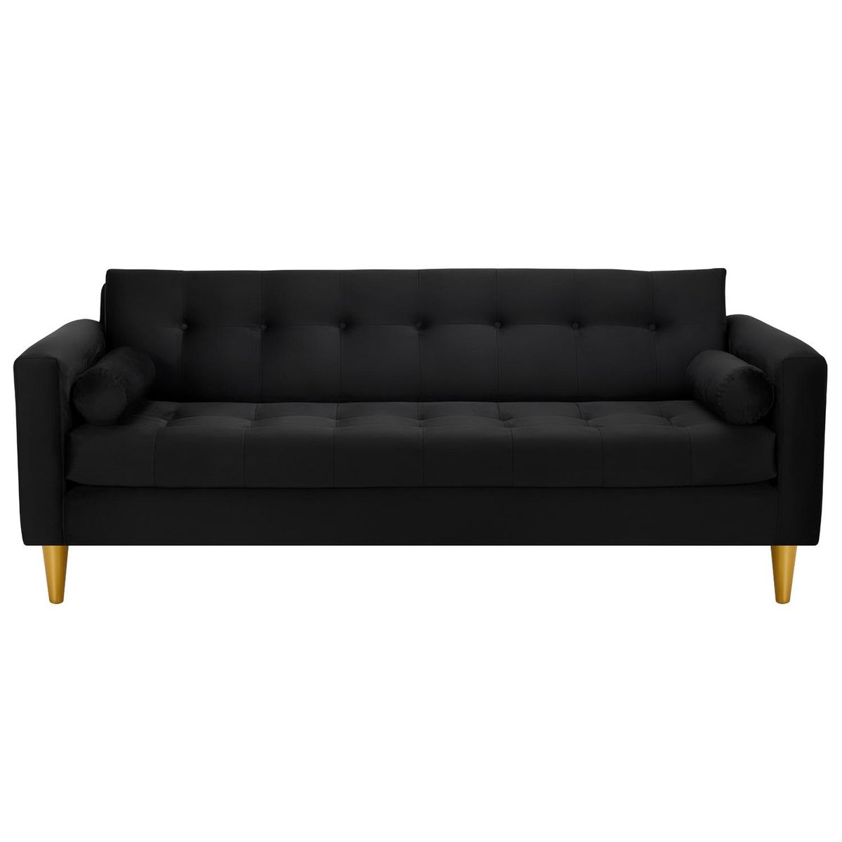 BODEVIR - Sofa Retro 3CG+2C Felpa 01 Negro
