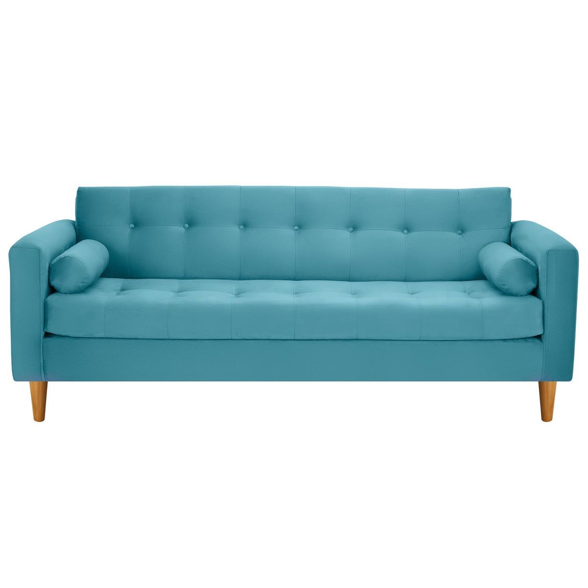 BODEVIR - Sofa Retro 3CG+2C Felpa 04 Turquesa