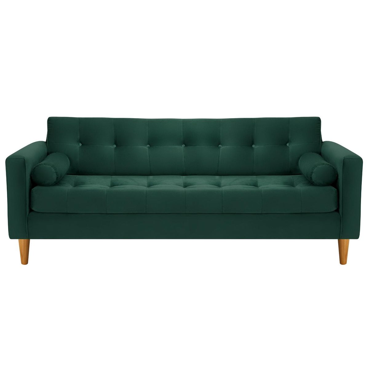 BODEVIR - Sofa Retro 3CG+2C Felpa 04 Verde Botella