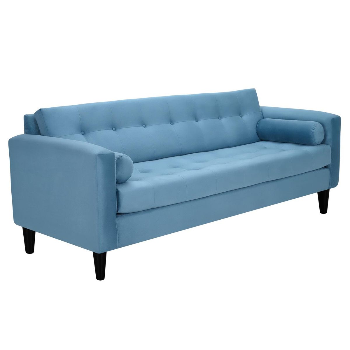 BODEVIR - Sofa Retro 3CG Felpa 00 Azul Petroleo