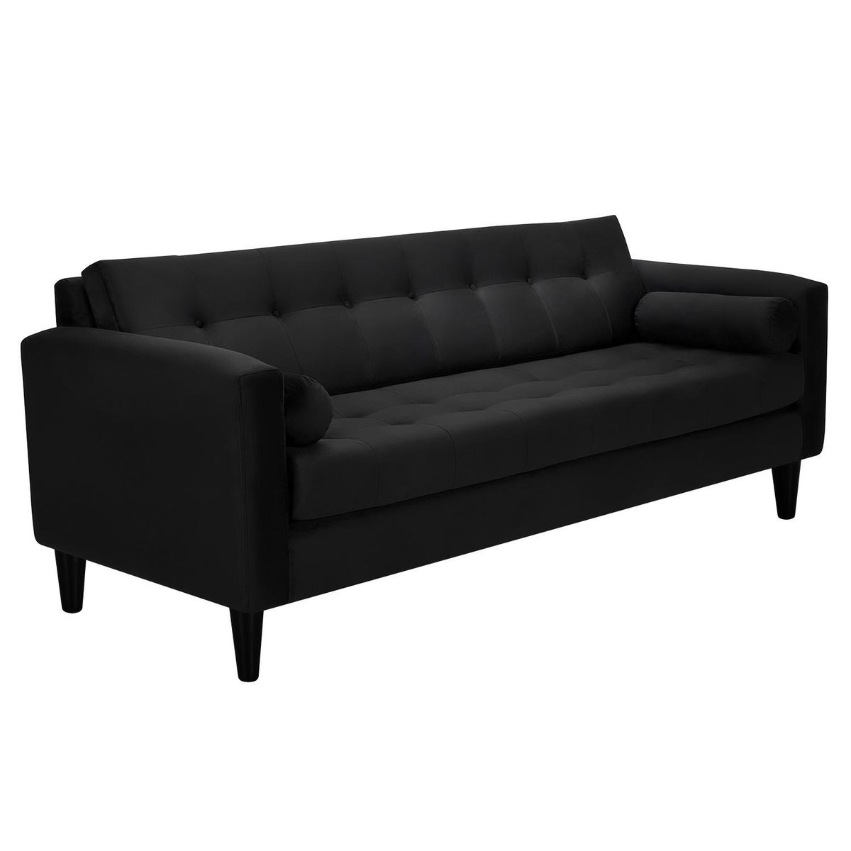 BODEVIR - Sofa Retro 3CG Felpa 00 Negro