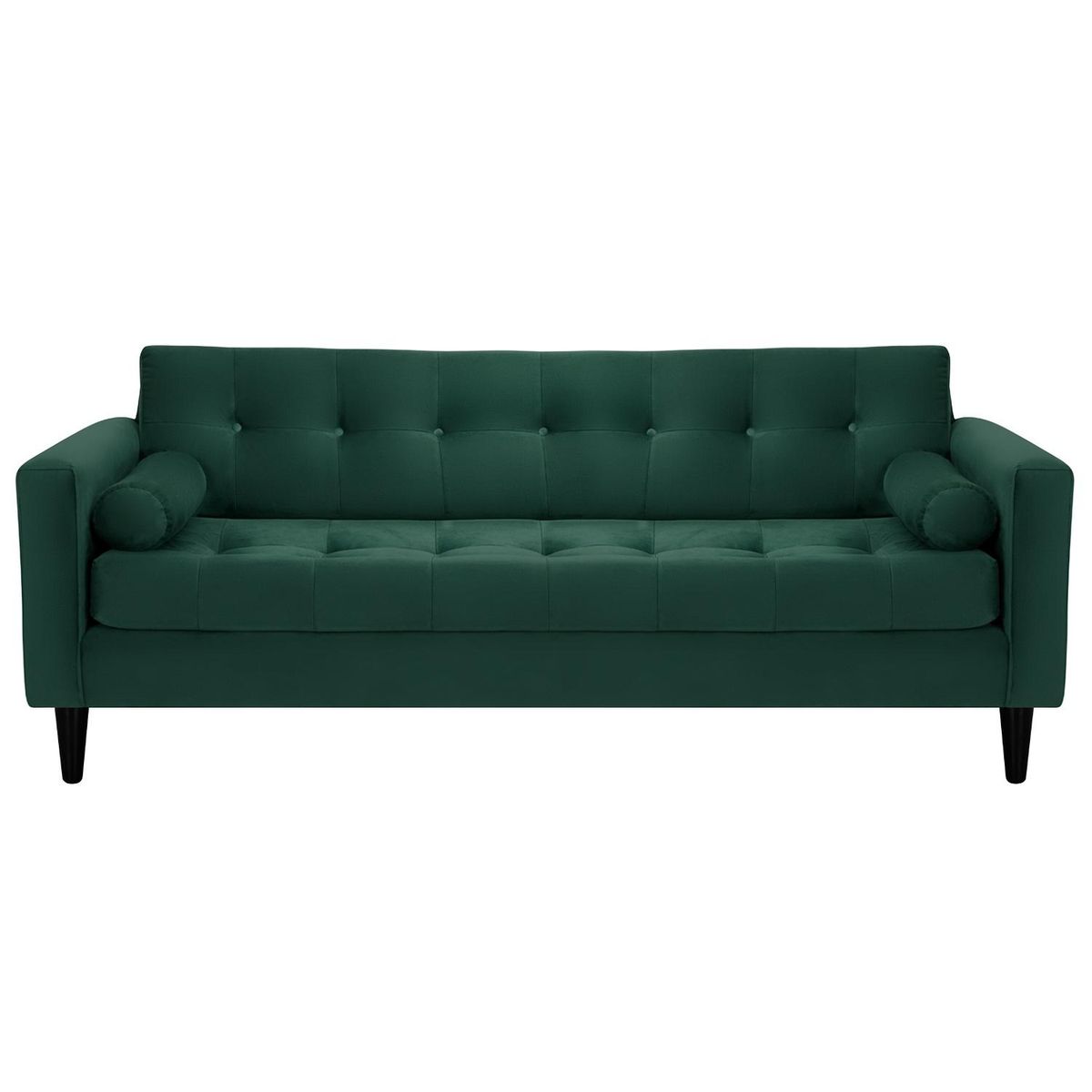 BODEVIR - Sofa Retro 3CG Felpa 00 Verde Botella