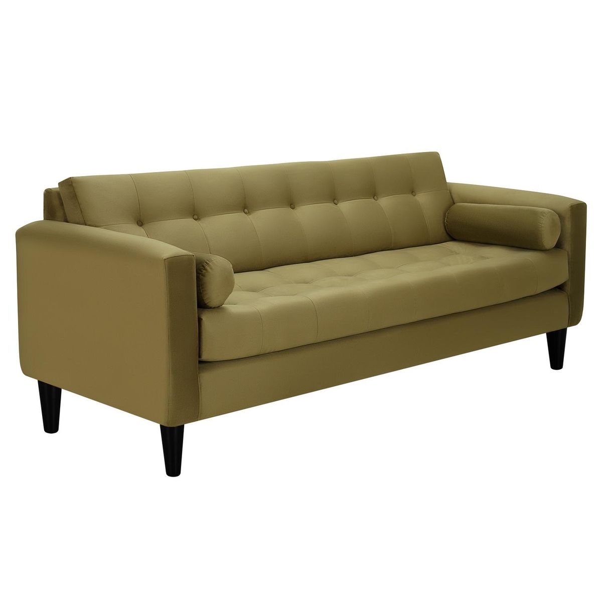 BODEVIR - Sofa Retro 3CG Felpa 00 Verde Musgo