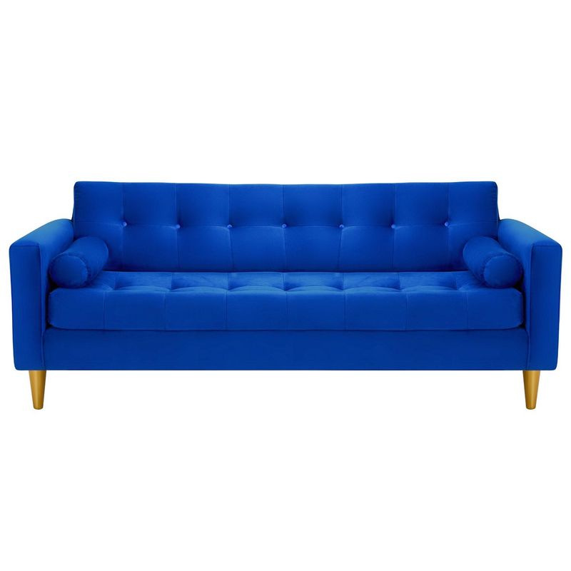 BODEVIR - Sofa Retro 3CG Felpa 01 Azul Rey