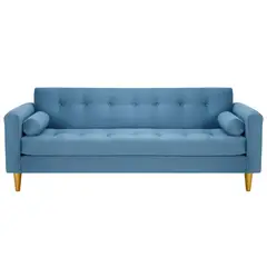 BODEVIR - Sofa Retro 3CG Felpa 01 Azul Petroleo