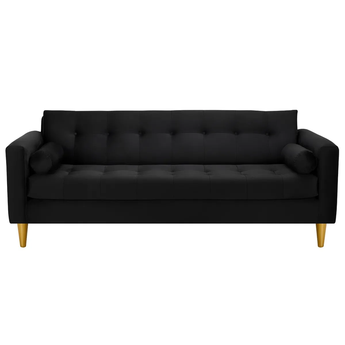 BODEVIR - Sofa Retro 3CG Felpa 01 Negro