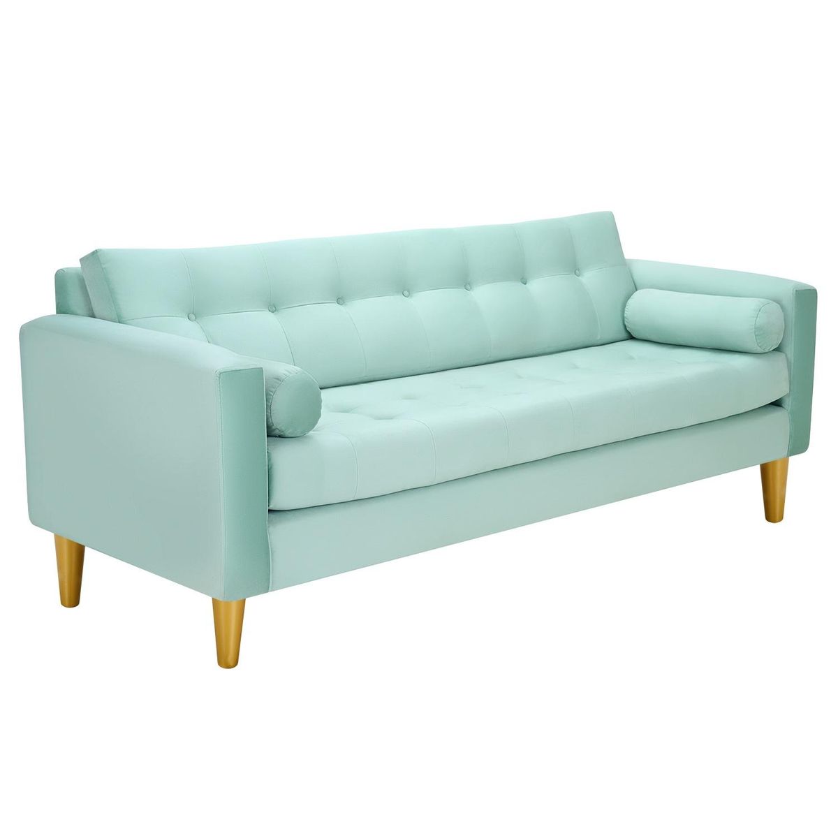 BODEVIR - Sofa Retro 3CG Felpa 01 Verde Agua