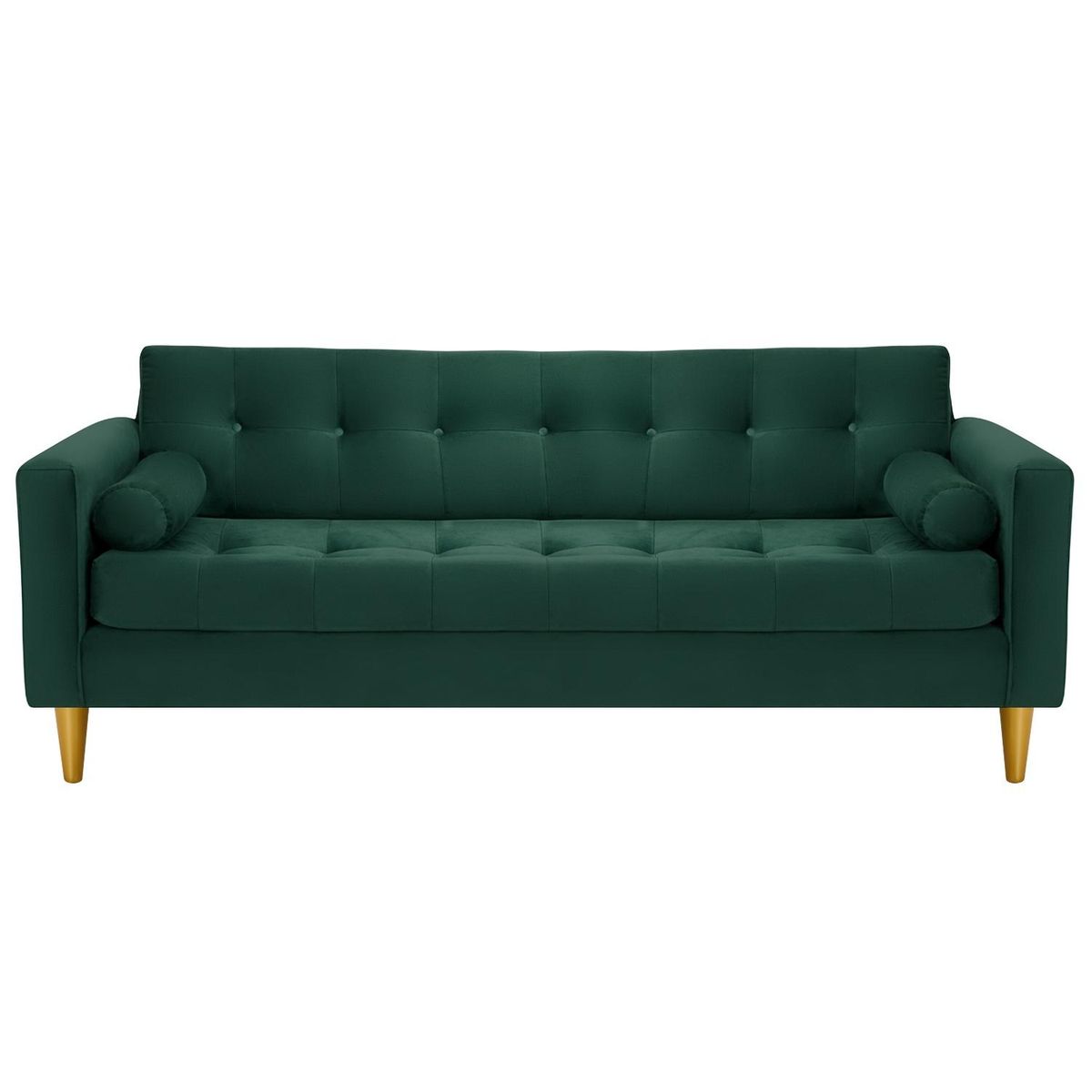 BODEVIR - Sofa Retro 3CG Felpa 01 Verde Botella