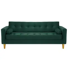 BODEVIR - Sofa Retro 3CG Felpa 01 Verde Botella