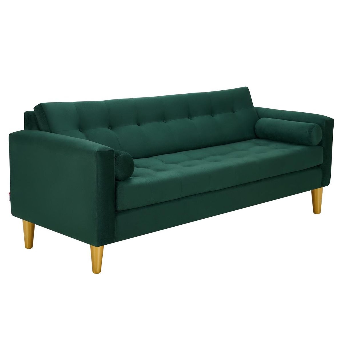 BODEVIR - Sofa Retro 3CG Felpa 01 Verde Botella
