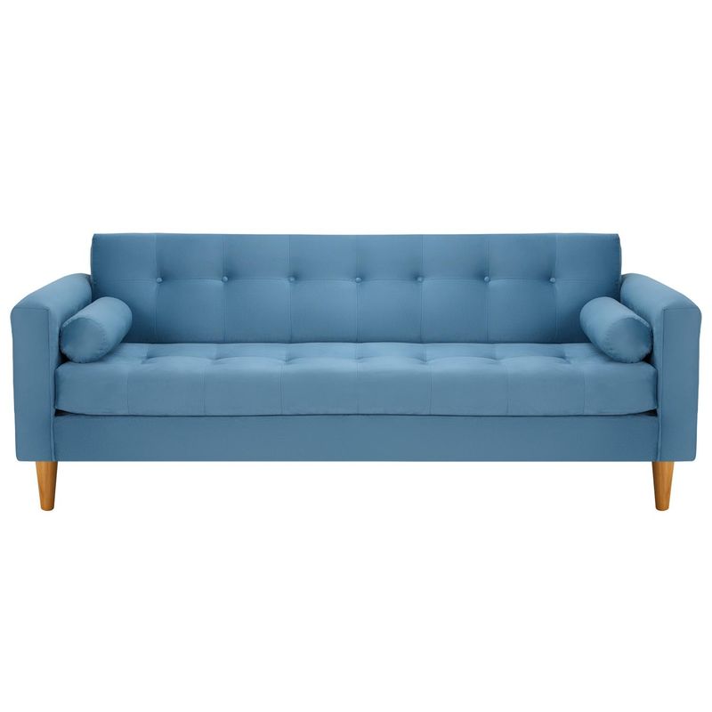 BODEVIR - Sofa Retro 3CG Felpa 04 Azul Petroleo
