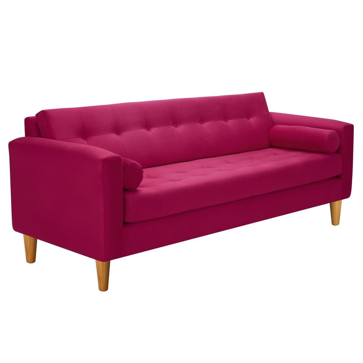 BODEVIR - Sofa Retro 3CG Felpa 04 Burdeo