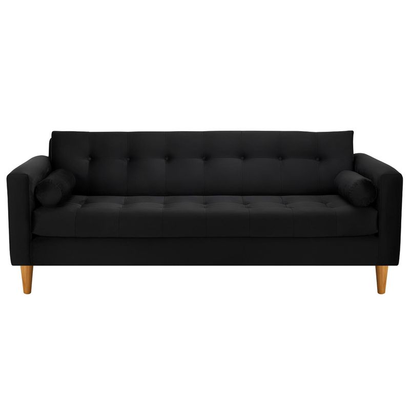 BODEVIR - Sofa Retro 3CG Felpa 04 Negro