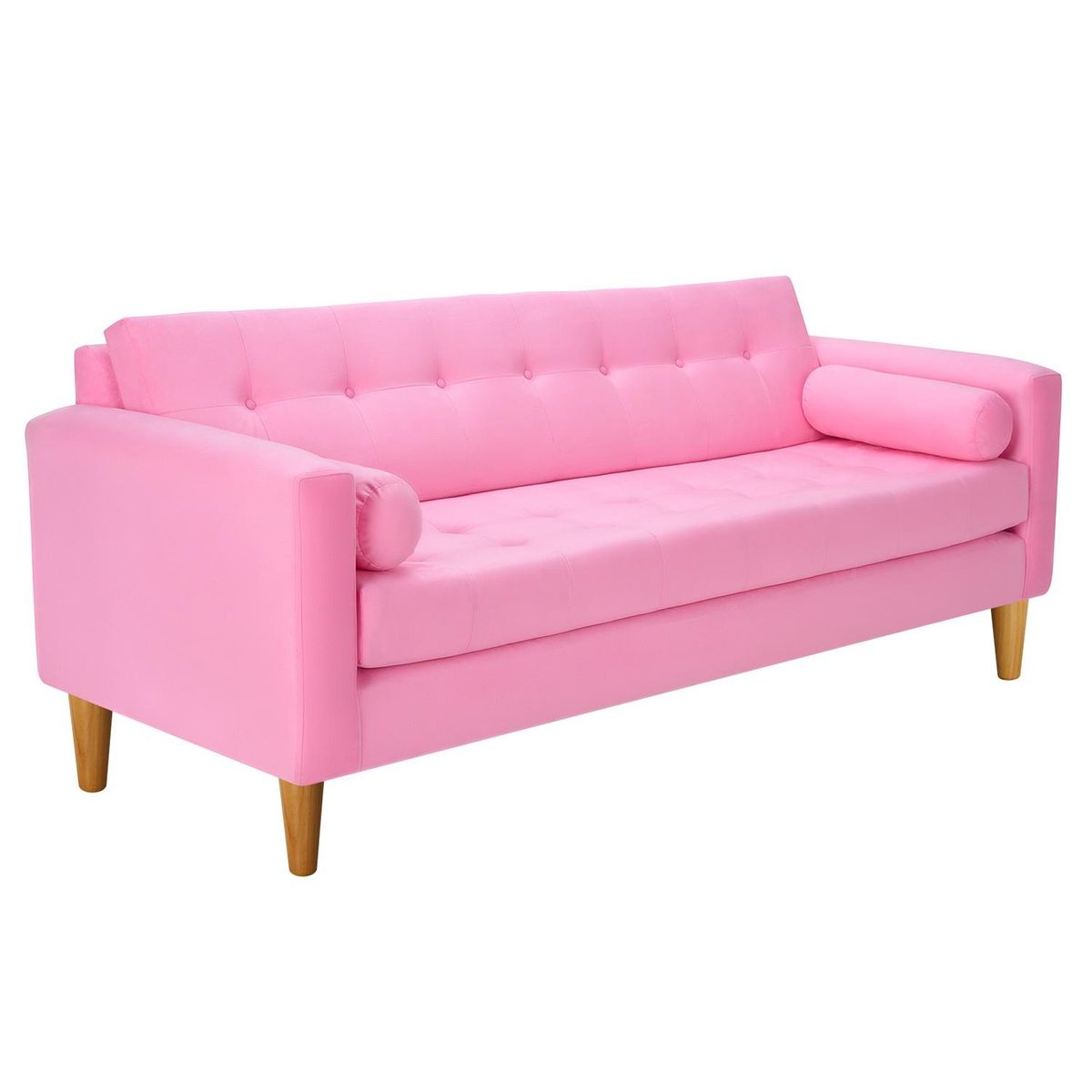 BODEVIR - Sofa Retro 3CG Felpa 04 Rosado