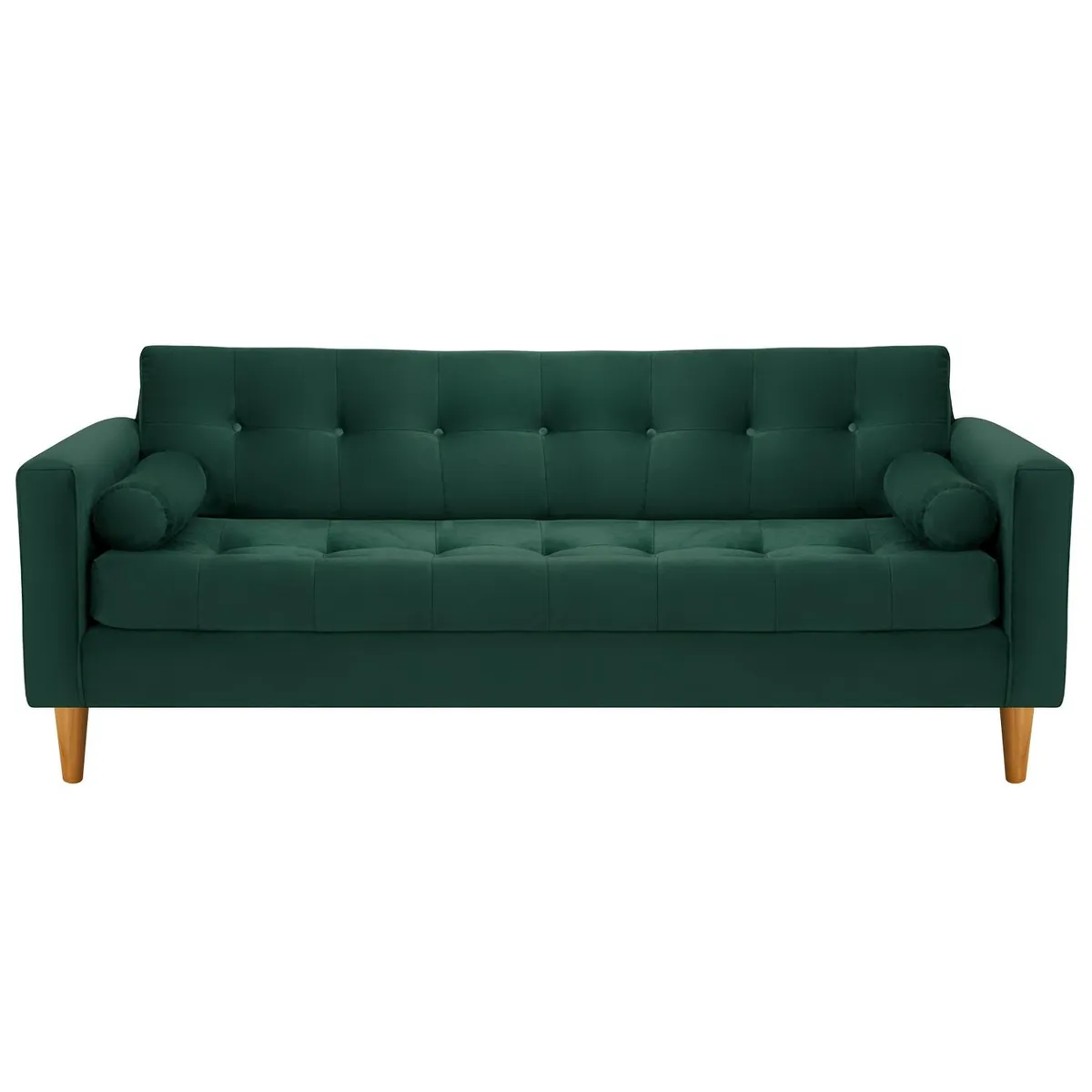 BODEVIR - Sofa Retro 3CG Felpa 04 Verde Botella