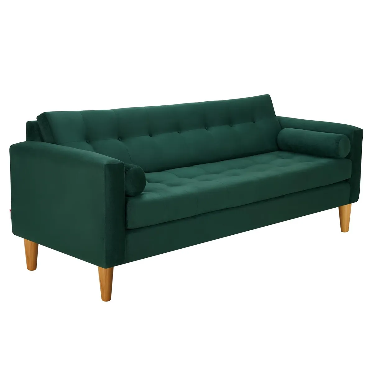 BODEVIR - Sofa Retro 3CG Felpa 04 Verde Botella