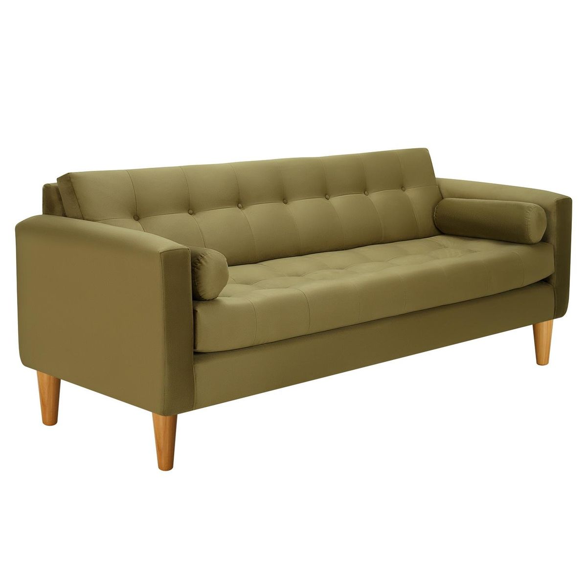 BODEVIR - Sofa Retro 3CG Felpa 04 Verde Musgo