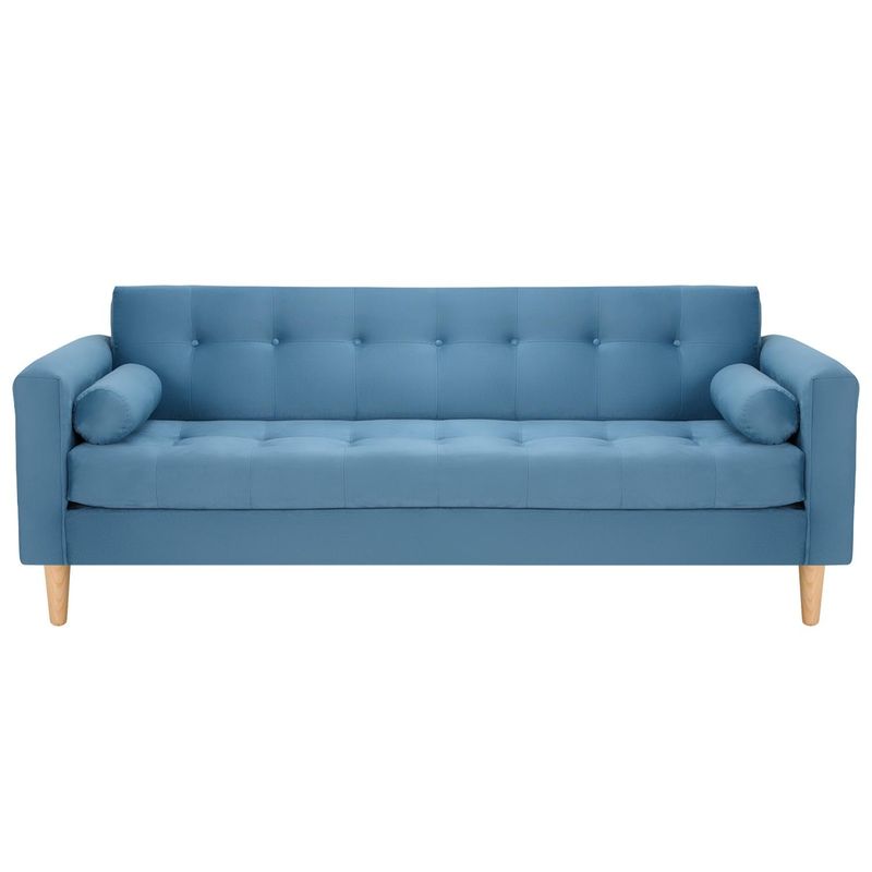 BODEVIR - Sofa Retro 3CG Felpa 05 Azul Petroleo