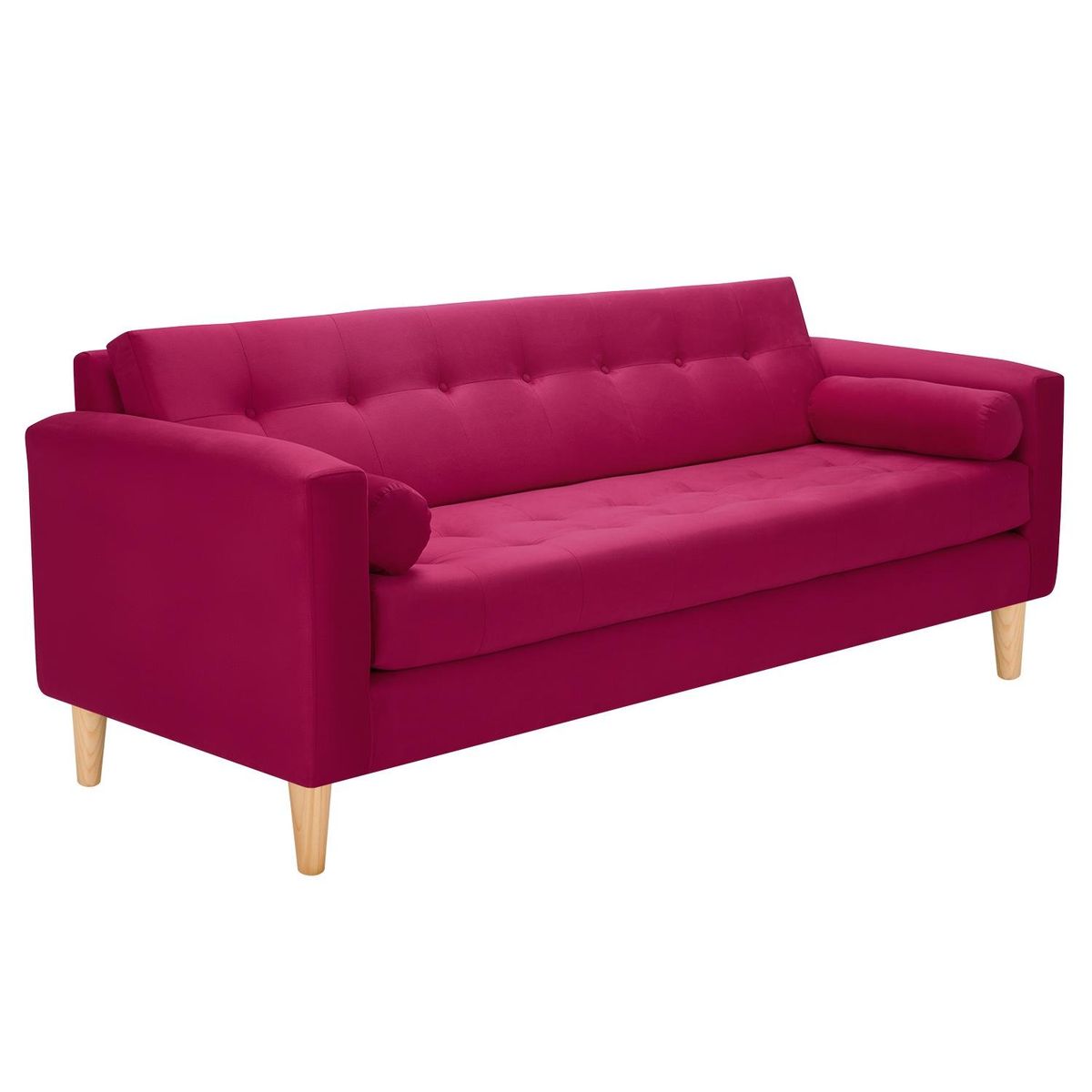 BODEVIR - Sofa Retro 3CG Felpa 05 Burdeo