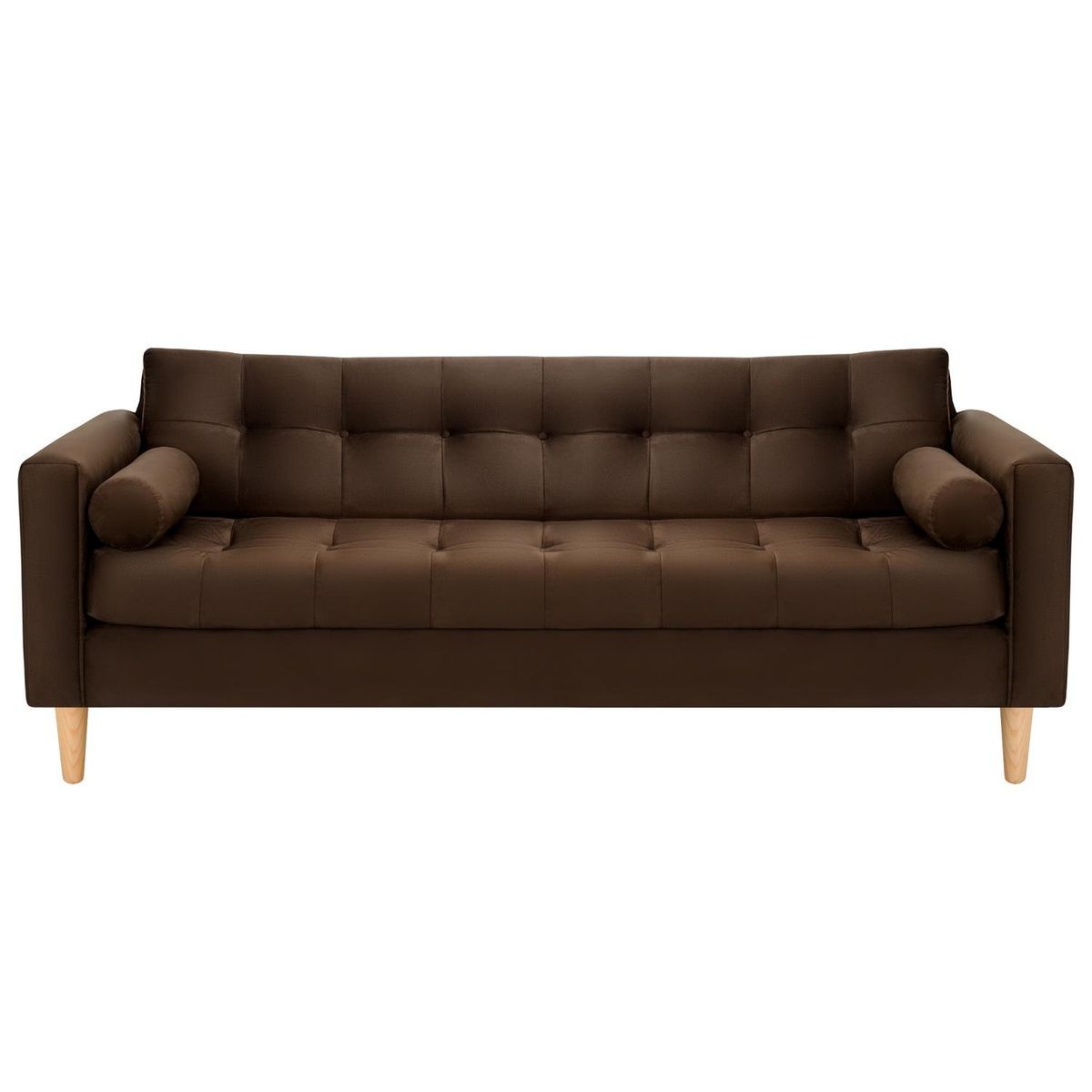 BODEVIR - Sofa Retro 3CG Felpa 05 Chocolate