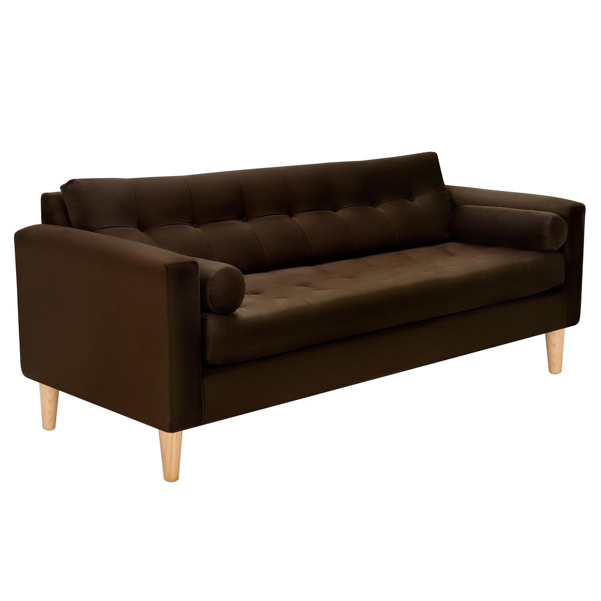 BODEVIR - Sofa Retro 3CG Felpa 05 Chocolate