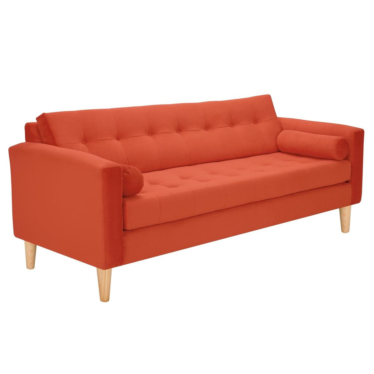 BODEVIR - Sofa Retro 3CG Felpa 05 Naranja