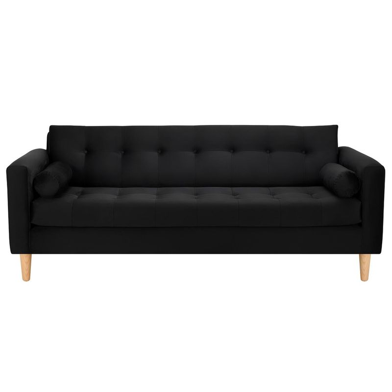 BODEVIR - Sofa Retro 3CG Felpa 05 Negro