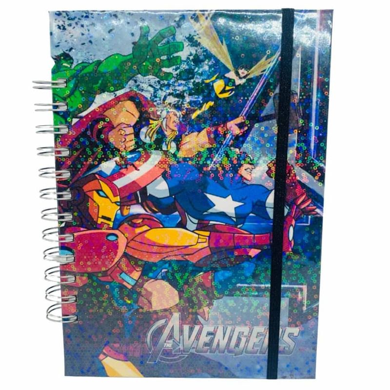 GENERICO - Cuaderno A5 100 Hojas Cuadriculadas 7mm de Avengers