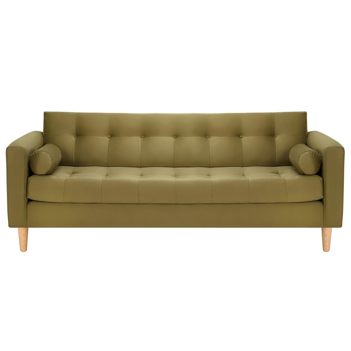 BODEVIR - Sofa Retro 3CG Felpa 05 Verde Musgo