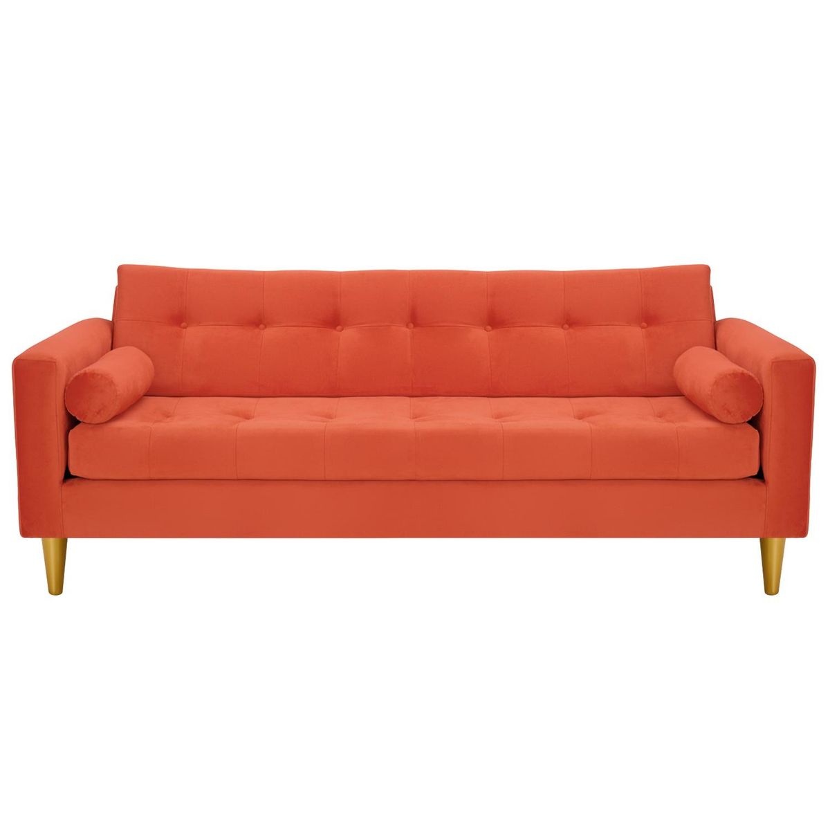 BODEVIR - Sofa Retro 3CG+1+1 Felpa 01 Naranja
